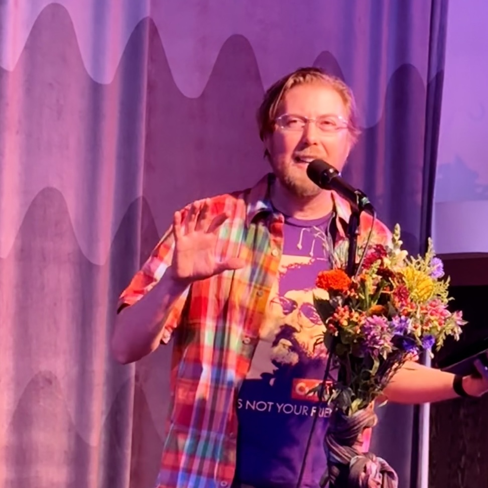 Dave reading poetry